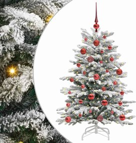 vidaXL Τεχνητό Χριστουγεννιάτικο Δέντρο με Άξονα Λευκό 120 cm