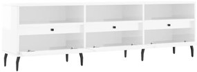 vidaXL Έπιπλο Τηλεόρασης Γυαλ. Λευκό 150x30x44,5 εκ Επεξεργασμένο Ξύλο