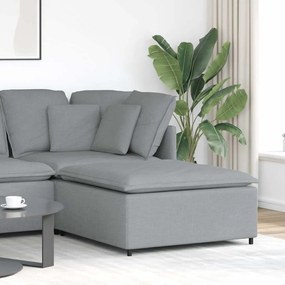 vidaXL Υποπόδιο Καναπέ Ανοιχτό Γκρι 100 x 100 x 48 εκ.