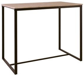 HENRY Τραπέζι BAR Μέταλλο Βαφή Σκούρο Καφέ - Sonoma -  100x60x86cm