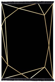 ΧΑΛΙ ΣΑΛΟΝΙΟΥ ΜΕ ΚΡΟΣΙΑ JOSIANE ΜΑΥΡΟ - ΧΡΥΣΟ HM7675.30 160X230 εκ.