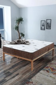 Stewehome Ορθοπεδικό Στρώμα Διπλής Όψης Σκληρό Καφέ 100x200x22 cm