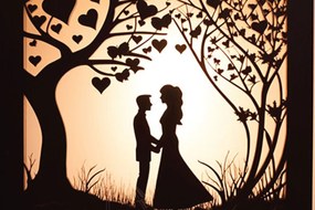 Σετ των 3 Intra απο ξύλο plywood 3mm-4mm πάχος - Πακέτο Cricut Valentine Decor Δίασταση 4x4 cm INTRAFABR-86035022