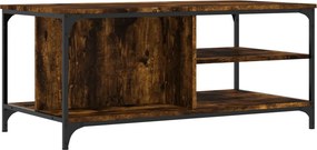 vidaXL Τραπεζάκι Σαλονιού Καπνιστή Δρυς 100x50x45 εκ. Επεξεργασμ. Ξύλο