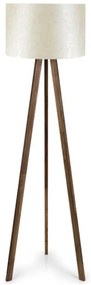 Φωτιστικό δαπέδου Rosling Megapap Mdf/ύφασμα Pvc χρώμα καρυδί/μπεζ 38x21x140εκ.