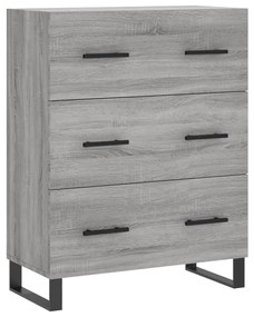 vidaXL Ντουλάπι Γκρι Sonoma 69,5 x 34 x 180 εκ. Επεξεργασμένο Ξύλο