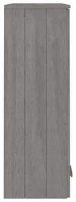 vidaXL Πάνω Μέρος Ντουλαπιού HAMAR Αν. Γκρι 85x35x100 εκ. Μασίφ Πεύκο