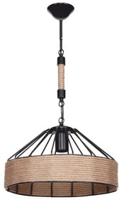 Φωτιστικό οροφής PWL-0975 pakoworld Ε27 μαύρο-φυσικό Φ33x61εκ