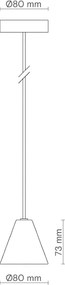 LED Κρεμαστό Φωτιστικό Rimini Pendant 45° 8,5W Λευκό