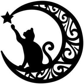 Διακοσμητικό Τοίχου Cat 891TNL3524 55x55cm Black Wallity Metal