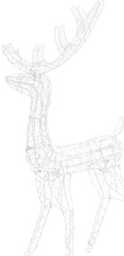 vidaXL Τάρανδοι Οικ. Ακρυλικός Χριστουγεννιάτικος 300 LED Ψυχρό Λευκό