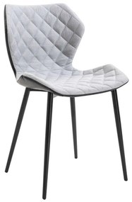 Καρέκλα Μίρκα Grey(Σ2) 48X51X85cm 11.1573 Μέταλλο,Ύφασμα,Pu