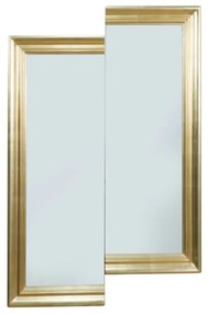 Καθρέφτης Τοίχου Double Vision Ξύλο Χρυσός 81x4x121 εκ. - Χρυσό