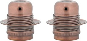 vidaXL Λαμπτήρες 2 τεμάχια Κόκκινο Χάλκινο E27