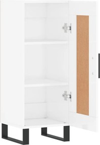 vidaXL Ντουλάπι Γυαλιστερό Λευκό 34,5x34x90 εκ. Επεξεργασμένο Ξύλο