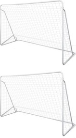 vidaXL Τέρματα Ποδοσφαίρου 2 τεμ. 240 x 90 x 150 εκ. Ατσάλινα
