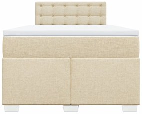 ΚΡΕΒΑΤΙ BOXSPRING ΜΕ ΣΤΡΩΜΑ ΚΡΕΜ 120X190 ΕΚ. ΥΦΑΣΜΑΤΙΝΟ 3285846