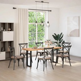 vidaXL Πόδια Κονσόλας σε Σχήμα U 2 τεμ. Μαύρο 38x(72-73) εκ. Ατσάλι