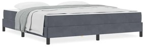 vidaXL Κρεβάτι box spring με στρώμα Σκούρο Γκρι 180 x 200 cm Βελούδο