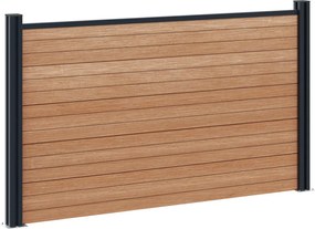 vidaXL Σετ Φράχτη 180 x 105 εκ. WPC και Αλουμίνιο Καφέ