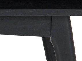 Τραπεζάκι σαλονιού Oakland A105, Μαύρο, 50x70x130cm, 28 kg, Φυσικό ξύλο καπλαμά, Γωνιακό, Ξύλο: Δρυς | Epipla1.gr