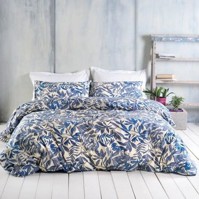 Κουβερλί Elein (Σετ 2τμχ) Blue-Ecru Ρυθμός  Semi-double 160x240cm Cotton-Polyester