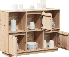vidaXL Ντουλάπι 110,5x35x80 εκ. από Μασίφ Ξύλο Πεύκου