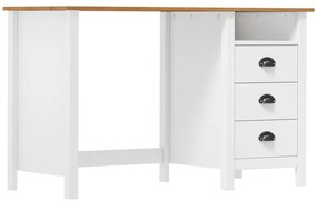vidaXL Γραφείο Hill με 3 Συρτάρια 120x50x74 εκ Μασίφ Ξύλο Πεύκου