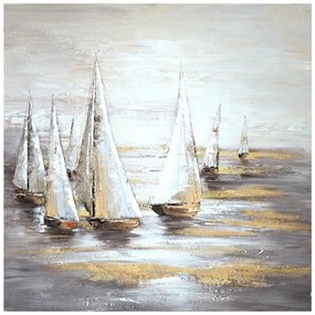 Πίνακας σε καμβά Sailer I Inart 100x3x100εκ 100x3x100 εκ.