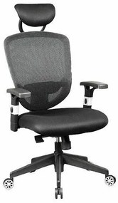 Καρέκλα γραφείου Mesa 287, Μαύρο, 114x65x62cm, 19 kg, Με ρόδες, Με μπράτσα, Μηχανισμός καρέκλας: Κλίση | Epipla1.gr