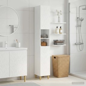 vidaXL Ντουλάπι Μπάνιου με Ανοιχτό Ράφι DELFT Γυαλιστερό Λευκό