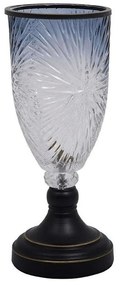 Βάζο 373-223-979 12x31cm Grey Metal, Glass