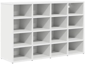 vidaXL Παπουτσοθήκη με ράφι Λευκό 103 x 30 x 67 εκ. Επεξεργασμένο ξύλο