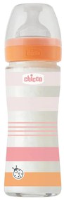 Γυάλινο Μπιμπερό 240ml Με Θηλή Σιλικόνης 0+Μ Chicco Well Being Girl A50-28721-11