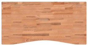 vidaXL Επιφάνεια Εργασίας 110x(50-55)x2,5 εκ. από Μασίφ Ξύλο Οξιάς