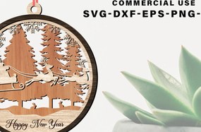 Σετ των 3 Intra απο ξύλο plywood 3mm-4mm πάχος Χριστουγεννιάτικο στένσιλ σκάλισμα με λέιζερ Δίασταση 8x8 cm INTRAFABR-80557918