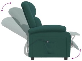 vidaXL Πολυθρόνα Ανακλινόμενη Ηλεκτρική Πράσινο Υφασμάτινη