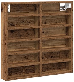 vidaXL Βαθιά ντουλάπα παλιού ξύλου 60x8,5x58 εκ κατασκευασμένου ξύλου