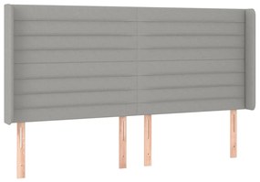 ΚΡΕΒΑΤΙ BOXSPRING ΜΕ ΣΤΡΩΜΑ &amp; LED ΑΝ.ΓΚΡΙ 180X200ΕΚ. ΥΦΑΣΜΑΤΙΝΟ 3138413