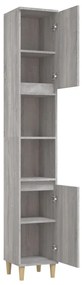 vidaXL Ντουλάπι Μπάνιου Γκρι Sonoma 30x30x190 εκ. Επεξεργασμένο Ξύλο