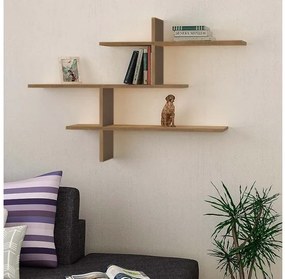 Ραφιέρα τοίχου Leo Megapap ανοιχτό καρυδί 123x22x80εκ. GP037-0025,5-GP037-0025,5-Καφέ GP037-0025,5