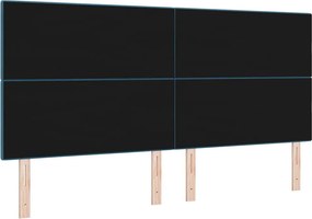 vidaXL Κεφαλάρι με κεφαλάρι Σκούρο Μπλε 200 cm Τεχνητό Δέρμα