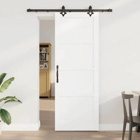 vidaXL Σετ Συρόμενης Πόρτας Χειροκίνητος Λευκό και μαύρο 78 x 211 εκ