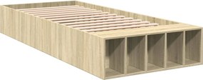 vidaXL Πλαίσιο Κρεβατιού Sonoma Δρυς 90 x 190 εκ. Επεξεργασμένο Ξύλο