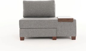 Πολυθρόνα-Κρεβάτι Γκρι Δεξιά PERENNA LINEN 93x116x83