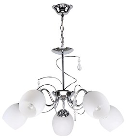 KQ 2221/5 FERROW PENDANT CHROME-OPAL GLASS Ζ3