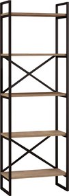 Βιβλιοθήκη Dusan Megapap χρώμα sepet oak 58x30x175εκ.