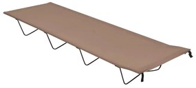 vidaXL Κρεβάτι Κάμπινγκ Χρώμα Taupe 180x60x19εκ. Ύφασμα Oxford/Ατσάλι