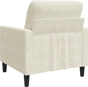 vidaXL Πολυθρόνα Κρεμ 60 εκ. Βελούδινη