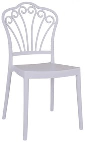 POLYPROPYLENE CHAIR KINSEY WHITE 45.5X51.5X89.5cm.